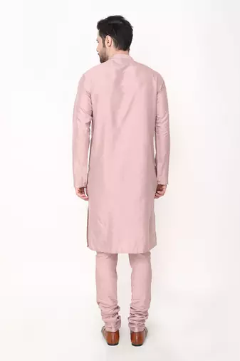 Pink Brocade Bundi Jacket Set