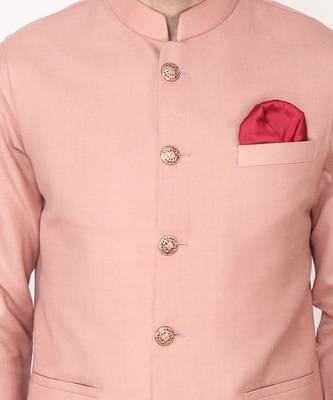 Pink Resham Embroidery Bundi Jacket Set 6