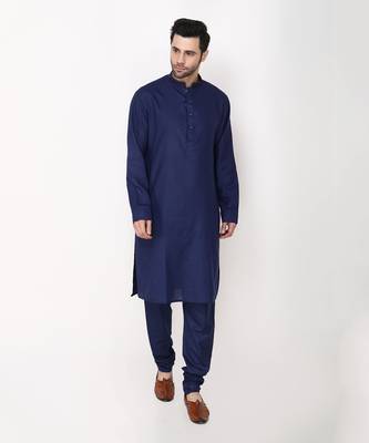 Blue Angrakkha Bundi Jacket Set 3