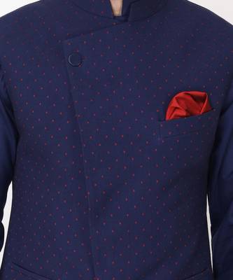 Blue Angrakkha Bundi Jacket Set 5