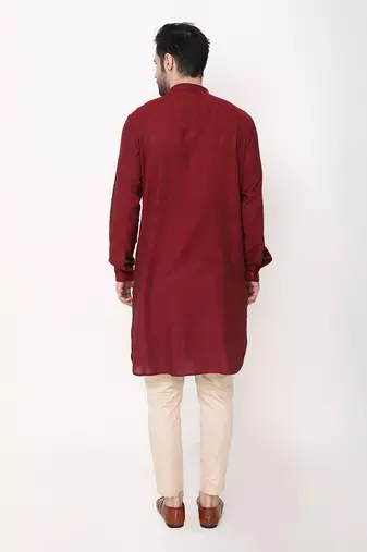 Blue Handloom Cotton Bundi Jacket Set