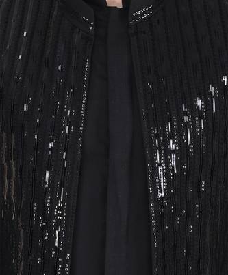Black Indo Western With Hand Embroidery Kurta Set 5