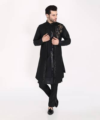 Black Indo Western Kurta Set 1