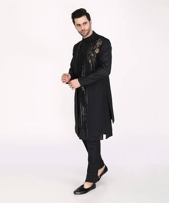 Black Indo Western Kurta Set 2