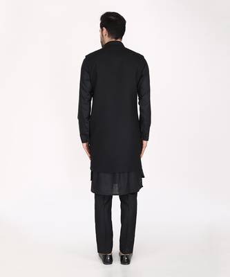 Black Indo Western Kurta Set 3
