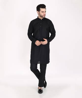 Black Indo Western Kurta Set 4