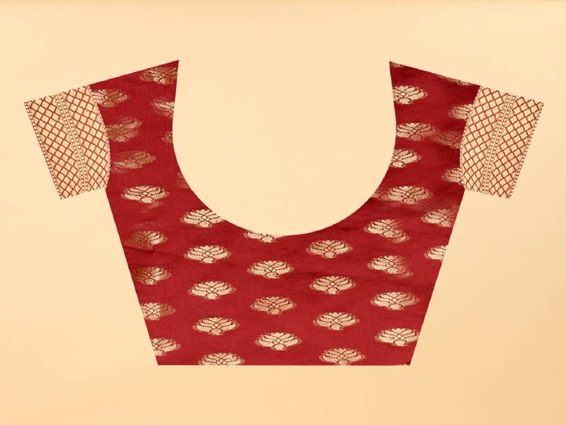 Off-White Woven Banarasi silk blend Saree With Blouse