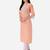 Seamore Cotton Slub Pink Printed For Women Stitched Kurta Set
