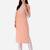 Seamore Cotton Slub Pink Printed For Women Stitched Kurta Set