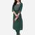 Seamore Cotton Blend Green Embroidery For Women Stitched Kurta Set