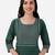 Seamore Cotton Blend Green Embroidery For Women Stitched Kurta Set