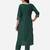 Seamore Cotton Blend Green Embroidery For Women Stitched Kurta Set
