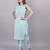Seamore Georgate Sky Blue Plain For Women Stitched Kurta Set