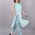 Seamore Georgate Sky Blue Plain For Women Stitched Kurta Set