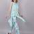Seamore Georgate Sky Blue Plain For Women Stitched Kurta Set