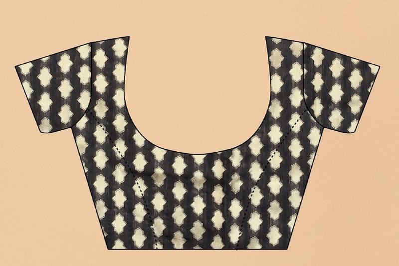 Red Woven Banarasi silk blend Saree With Blouse