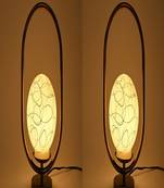 Stylish Design Oval Shape Color Table Lamp With Decorative Glass Shade