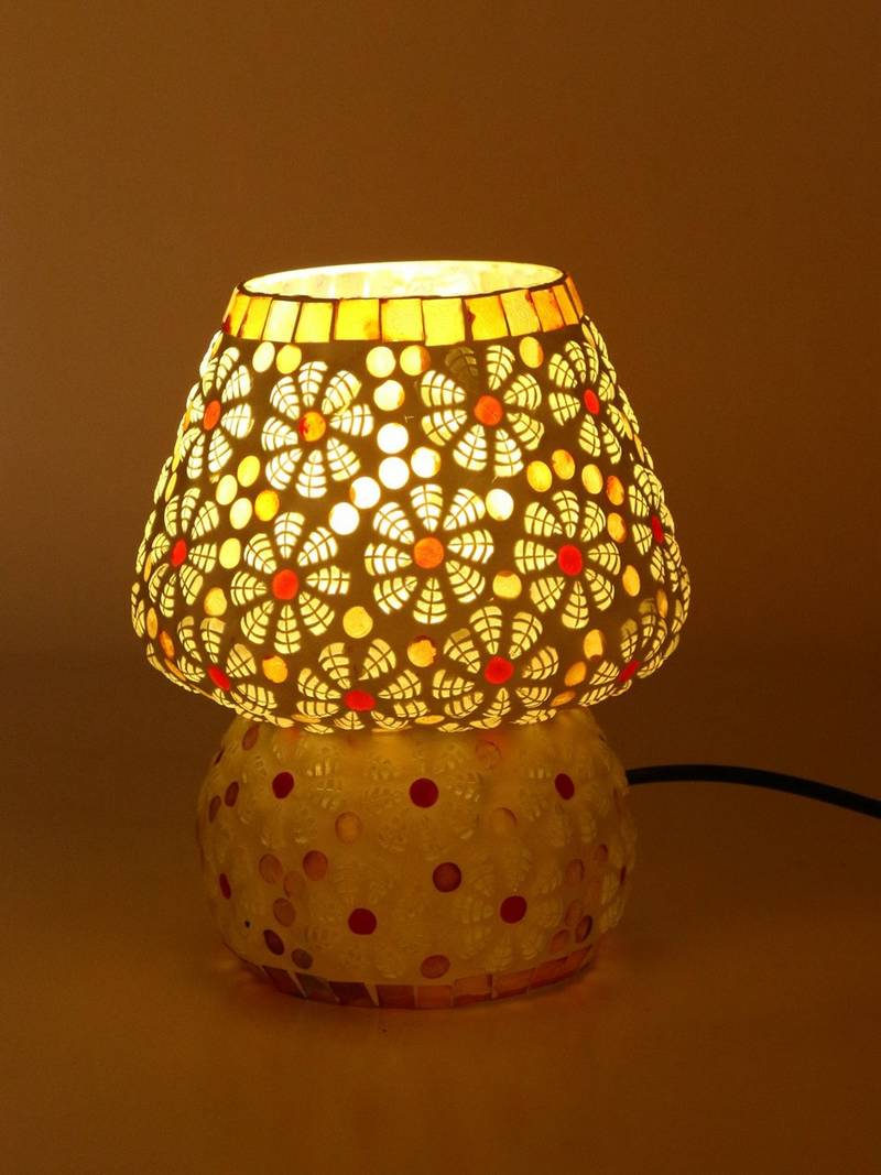 Glass Mosaic Table Lamp For Designer Lighting Effect, LED Compatible 1st Time 4105039