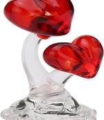 Valentine Romantic Heart Couple Gifting Showpiece, Red