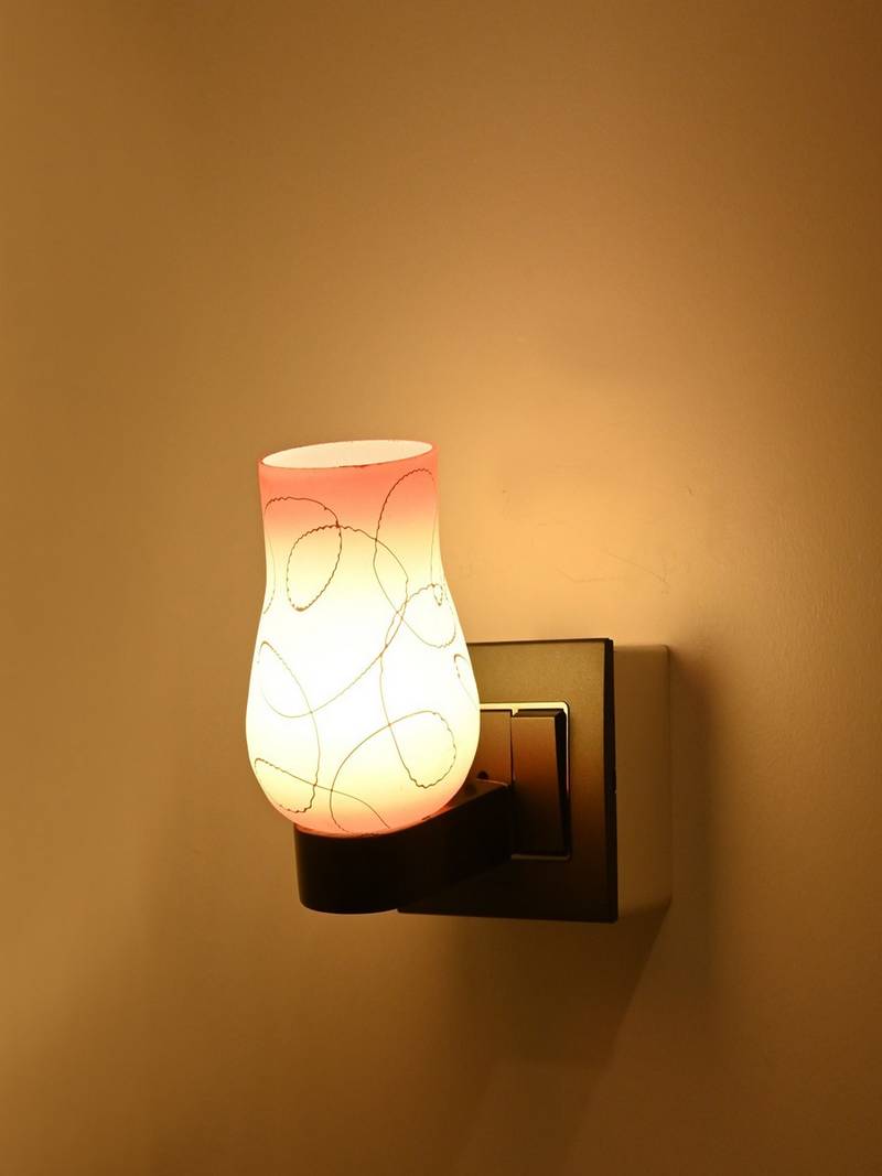 Stylish Decorative LED Glass Night Wall Lamp Light-A19