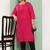 Pink embroidered cotton ethnic-kurtis