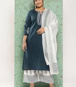 White plain cotton ethnic-kurtis