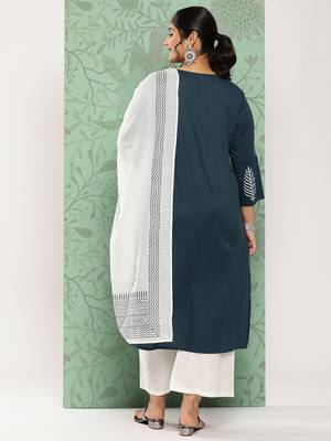 White plain cotton ethnic-kurtis 3