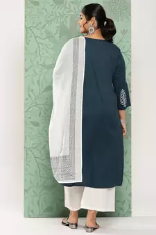 White plain cotton ethnic-kurtis