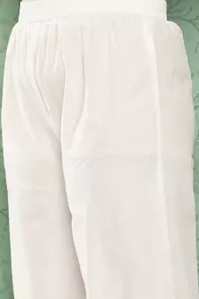 White plain cotton ethnic-kurtis