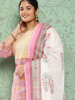 Pink embroidered cotton ethnic-kurtis 4
