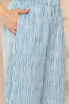 Blue printed cotton ethnic-kurtis