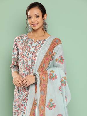 Blue printed cotton ethnic-kurtis 5