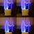 3D Illusion Mahadev Shadow With Trident LED Plug & Play Wall Lamp , Pack Of 4