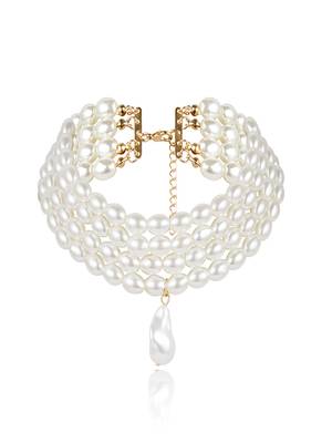 AQUASTREET White Gold Plated Choker Necklace 2