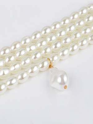 AQUASTREET White Gold Plated Choker Necklace 4