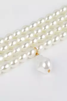 AQUASTREET White Gold Plated Choker Necklace