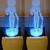 3D Illusion Blessing Shree Hanuman LED Plug & Play Wall Lamp, Pack Of 2