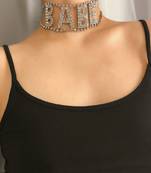 AQUASTREET Silver Toned  Gold Toned Silver Plated Choker Necklace