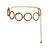 AQUASTREET Leopared design O Ring Chain Metallic Belt /Waist Band For Women And Girls