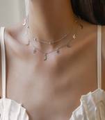 AQUASTREET Silver Toned Silver Plated Layered Chain