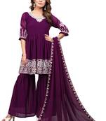 Women Kurta, Sharara and Dupatta Set Georgette