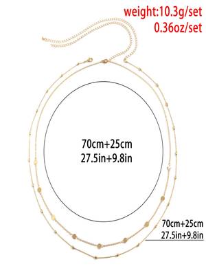 AQUASTREET Gold Toned Dual Strand Golden Alloy Waist Chain for Women 3