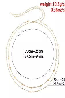 AQUASTREET Gold Toned Dual Strand Golden Alloy Waist Chain for Women