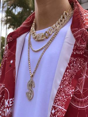 AQUASTREET Men Gold Toned Layered Necklace 2
