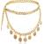 AQUASTREET Multi layered Golden Coin drops Alloy Waist Chain/ Belt