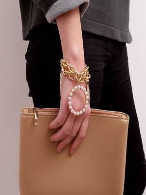 AQUASTREET Women 2 Gold Plated Charm Bracelets 2