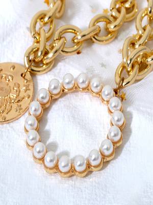 AQUASTREET Women 2 Gold Plated Charm Bracelets 3