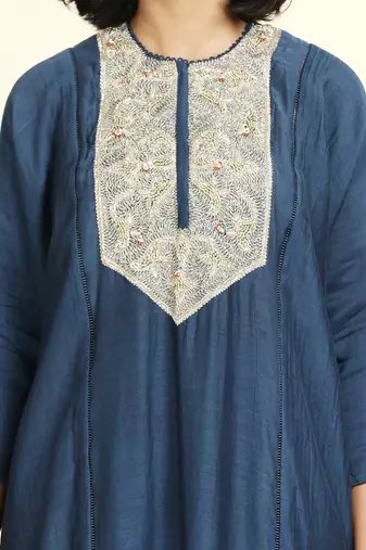 Navy Blue Kurta Set