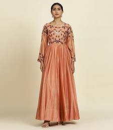 Peach Anarkali Set
