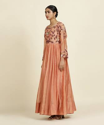 Peach Anarkali Set 3
